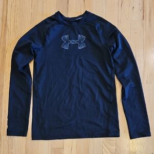 Under Armour Kid's L Black Heat Gear Long Sleeve Tee